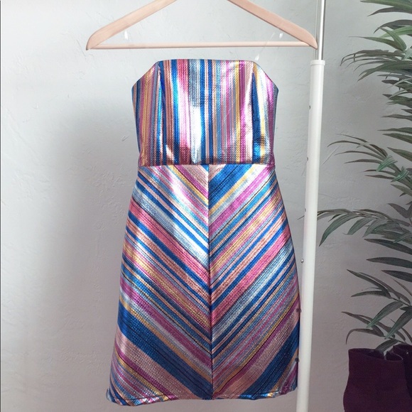 💫HP NWT Multi Colored Mini Dress - Picture 4 of 4